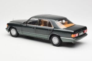 Mercedes 560 SEL W126 Night Grøn Metallic Dealer Edition Norev 1:18 B66040626 Metal — billede 7 af 8