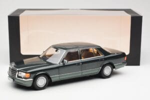 Mercedes 560 SEL W126 Night Grøn Metallic Dealer Edition Norev 1:18 B66040626 Metal — billede 8 af 8