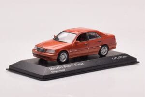 Mercedes C-Class W202 C240 Orange Metallic Minichamps 1:43 430037000 Metal — billede 2 af 4