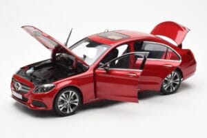 Mercedes C-Class W205 Rød Metallic Asia Exclusive Norev 1:18 183835 Metal — billede 2 af 8