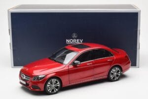 Mercedes C-Class W205 Rød Metallic Asia Exclusive Norev 1:18 183835 Metal — billede 8 af 8