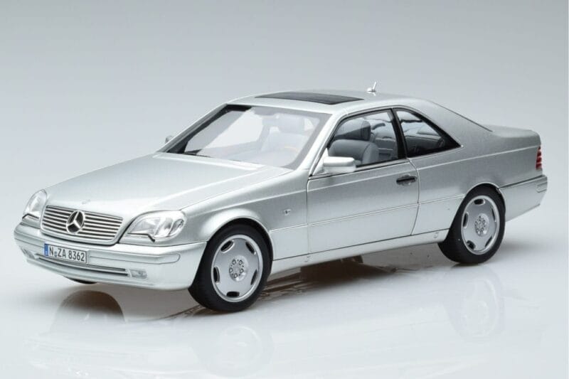 Mercedes CL600 C140 Sølv Metallic Norev 1:18 183446 Metal