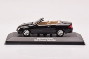 Mercedes CLK A209 Cabriolet Obsidian Sort Metallic Minichamps 1:43