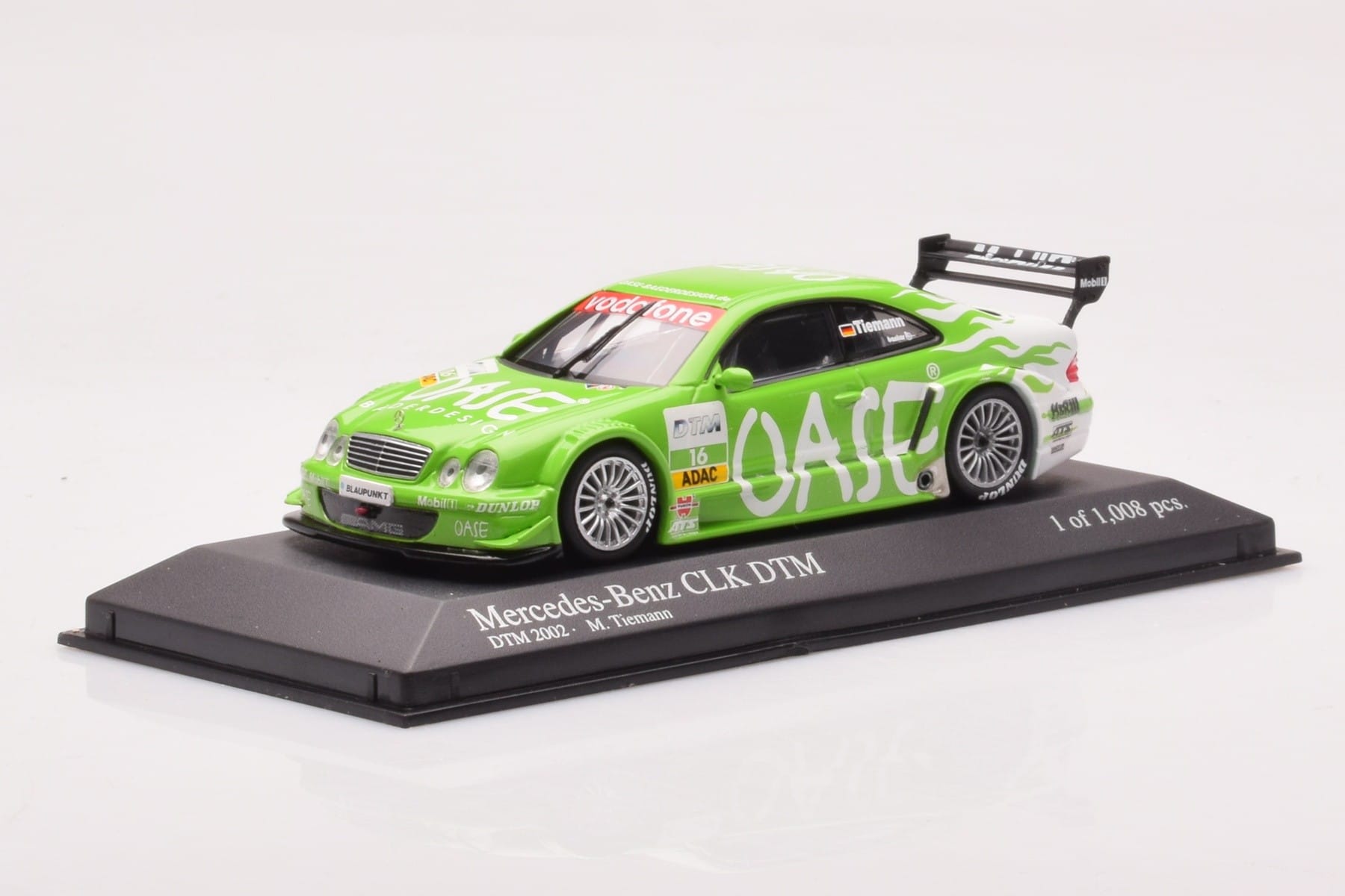 Mercedes CLK DTM Team OASE AMG #16 M. Tiemann DTM 2001 Minichamps 1:43 400023116 Metal — billede 2 af 4