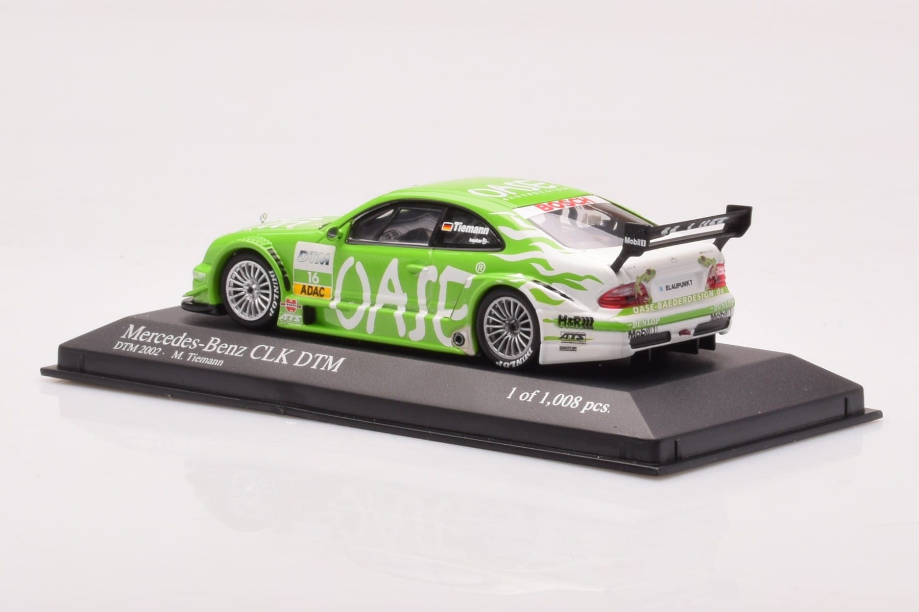 Mercedes CLK DTM Team OASE AMG #16 M. Tiemann DTM 2001 Minichamps 1:43 400023116 Metal — billede 3 af 4