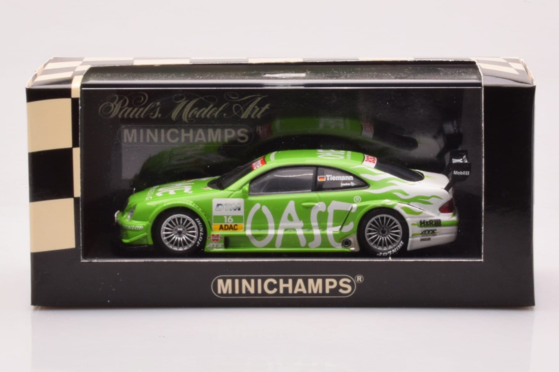 Mercedes CLK DTM Team OASE AMG #16 M. Tiemann DTM 2001 Minichamps 1:43 400023116 Metal — billede 4 af 4