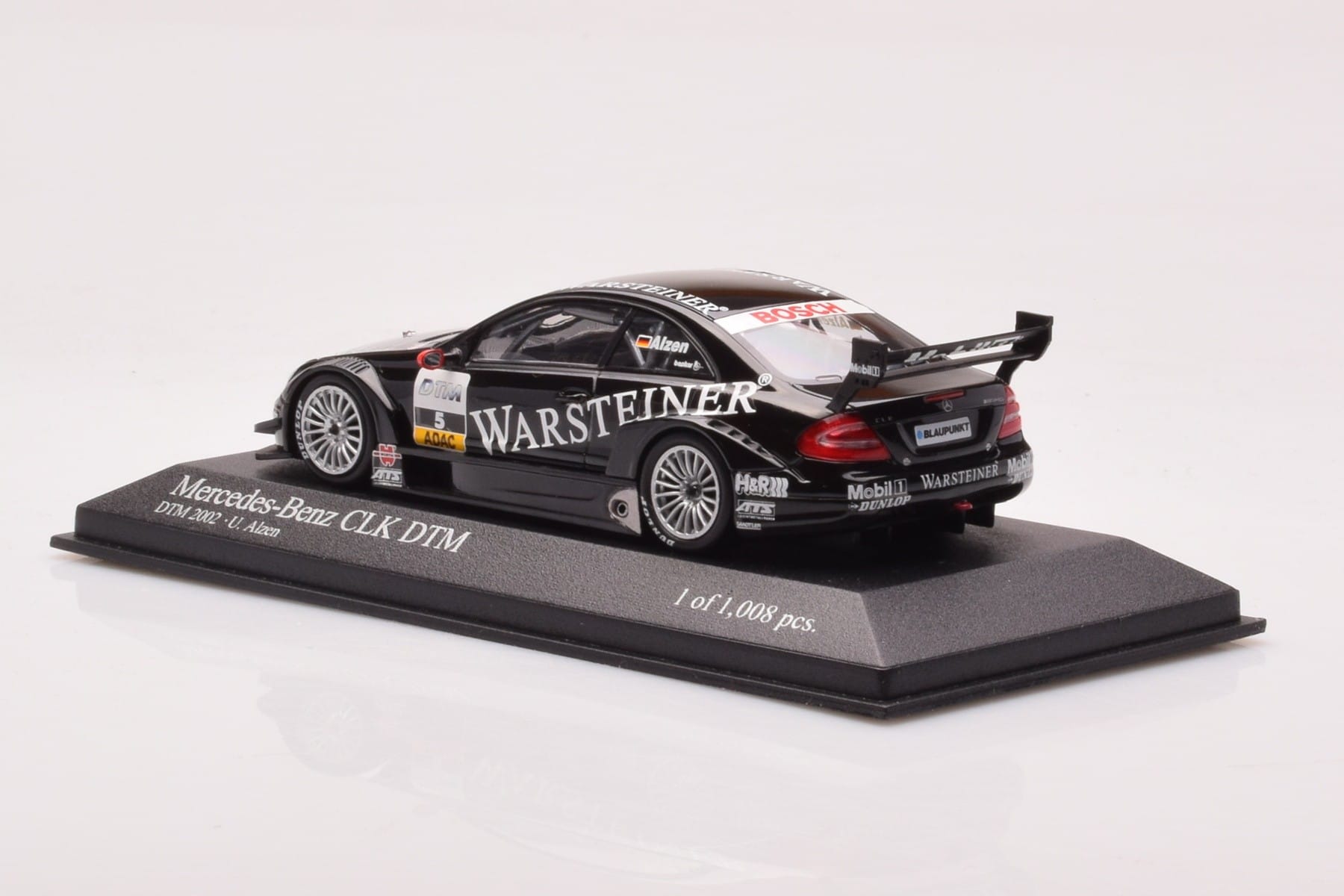 Mercedes CLK DTM Team Warsteiner AMG #5 U. Alzen DTM 2002 Minichamps 1:43 400023025 Metal — billede 3 af 4