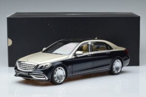 Mercedes Maybach S650 X222 Sølvblå Norev 1:18 B66960615 Metal — billede 7 af 7