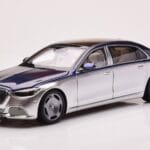 Mercedes Maybach S680 W223 Nautical Blå Cirrus Sølv Almost Real 1:18