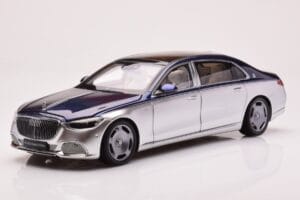 Mercedes Maybach S680 W223 Nautical Blå Cirrus Sølv Almost Real 1:18 820125