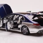 Mercedes Maybach S680 W223 Nautical Blå Cirrus Sølv Almost Real 1:18 - image 5 of 8
