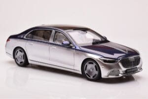 Mercedes Maybach S680 W223 Nautical Blå Cirrus Sølv Almost Real 1:18 820125 Metal — billede 6 af 8
