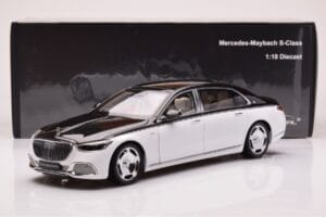 Mercedes Maybach S680 W223 Obsidian Sort Diamond Hvid Almost Real 1:18 820121 Metal — billede 7 af 7