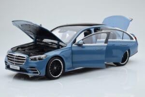 Mercedes S-Class W223 Vintage Blå Norev 1:18 B66960828 Metal — billede 2 af 7