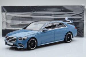 Mercedes S-Class W223 Vintage Blå Norev 1:18 B66960828 Metal — billede 7 af 7