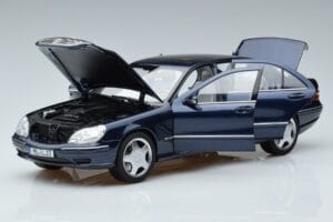Mercedes S55 AMG W220 Blå Norev 1:18 183817 Metal — billede 2 af 7