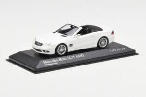 Mercedes SL 55 AMG R230 Hvid Minichamps 1:43 400036170 Metal — billede 2 af 4