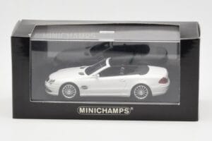 Mercedes SL 55 AMG R230 Hvid Minichamps 1:43 400036170 Metal — billede 4 af 4