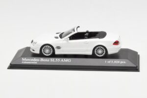Mercedes SL 55 AMG R230 Hvid Minichamps 1:43 400036170