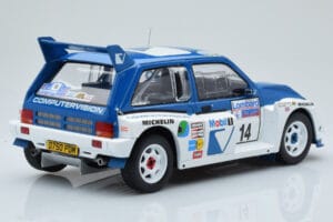 MG Metro 6R4 #14 D. Llewellin / P. Short RAC Rally 1986 IXO 1:18 18RMC068C Metal — billede 2 af 6