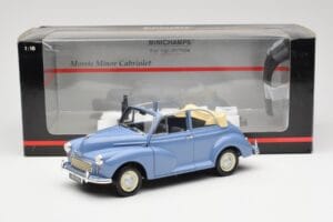 Morris Minor Cabriolet Blå Minichamps 1:18 150137030 Metal — billede 8 af 8