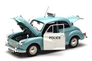 Morris Minor Politi Blå & Hvid Minichamps 1:18 150137090 Metal — billede 2 af 8