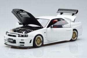 Nissan Skyline GT-R R34 Nismo Z-Tune Hvid MotorHelix 1:18 M83407 Metal — billede 2 af 11