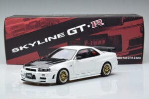 Nissan Skyline GT-R R34 Nismo Z-Tune Hvid MotorHelix 1:18 M83407 Metal — billede 11 af 11