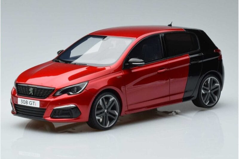 Peugeot 308 T9 GTI Rød Otto 1:18 OT368 Resin