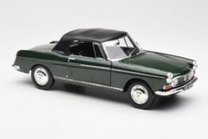 Peugeot 404 Cabriolet Antique Green Begrænset Udgave Norev 1:18 184829 Metal — billede 6 af 8