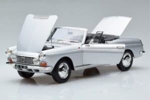Peugeot 404 Cabriolet Sølv Norev 1:18 184835 Metal — billede 2 af 8