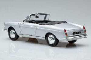 Peugeot 404 Cabriolet Sølv Norev 1:18 184835 Metal — billede 7 af 8