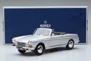 Peugeot 404 Cabriolet Sølv Norev 1:18 184835 Metal — billede 8 af 8
