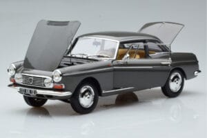 Peugeot 404 Coupe Graphite Grå Norev 1:18 184834 Metal — billede 2 af 7