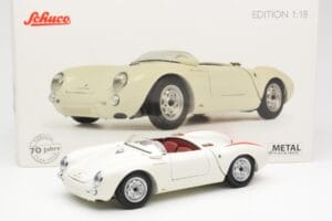 Porsche 550 Spyder 70 År Edition Hvid Schuco 1:18 450033300 Metal — billede 8 af 8