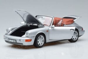 Porsche 911 964 Carrera 2 Cabriolet Sølv Norev 1:18 187330 Metal — billede 2 af 7