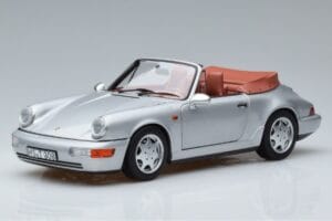 Porsche 911 964 Carrera 2 Cabriolet Sølv Norev 1:18 187330 Metal