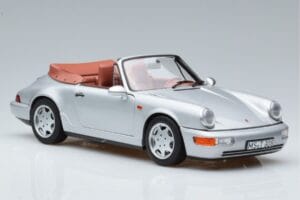 Porsche 911 964 Carrera 2 Cabriolet Sølv Norev 1:18 187330 Metal — billede 5 af 7
