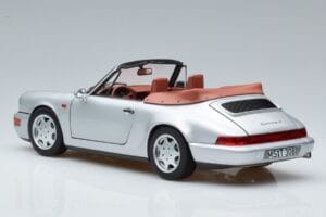 Porsche 911 964 Carrera 2 Cabriolet Sølv Norev 1:18 187330 Metal — billede 6 af 7