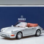 Porsche 911 964 Carrera 2 Cabriolet Sølv Norev 1:18 187330 Metal - image 7 of 7
