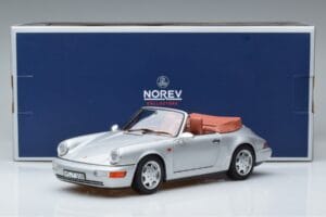Porsche 911 964 Carrera 2 Cabriolet Sølv Norev 1:18 187330 Metal — billede 7 af 7