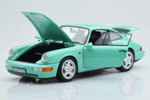 Porsche 911 964 Carrera 2 Mint Grøn Norev 1:18 187327 Metal — billede 2 af 8