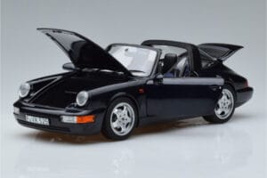 Porsche 911 964 Carrera 4 Targa Blå Norev 1:18 187340 Metal — billede 2 af 8