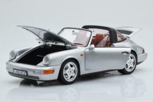 Porsche 911 964 Carrera 4 Targa Polar Sølv Norev 1:18 187342 Metal — billede 2 af 9