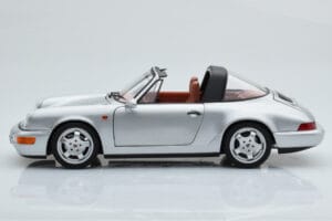 Porsche 911 964 Carrera 4 Targa Polar Sølv Norev 1:18 187342 Metal — billede 6 af 9