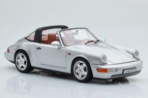 Porsche 911 964 Carrera 4 Targa Polar Sølv Norev 1:18 187342 Metal — billede 7 af 9