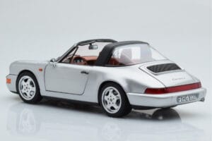Porsche 911 964 Carrera 4 Targa Polar Sølv Norev 1:18 187342 Metal — billede 8 af 9