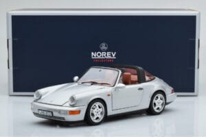 Porsche 911 964 Carrera 4 Targa Polar Sølv Norev 1:18 187342 Metal — billede 9 af 9