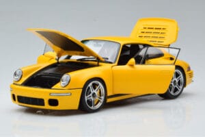 Porsche 911 964 RUF CTR Anniversary Blossom Gul Almost Real 1:18 880301 Metal — billede 2 af 8