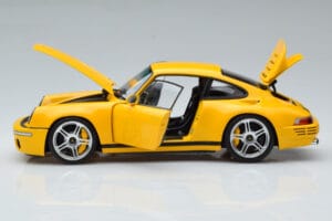 Porsche 911 964 RUF CTR Anniversary Blossom Gul Almost Real 1:18 880301 Metal — billede 4 af 8